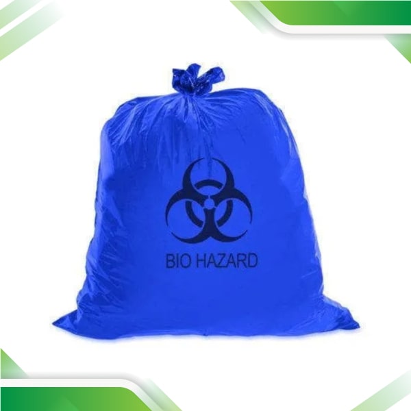 Eco-conscious and compostable blue waste bags designed for biomedical use, providing a sustainable solution for healthcare facilities and professionals.