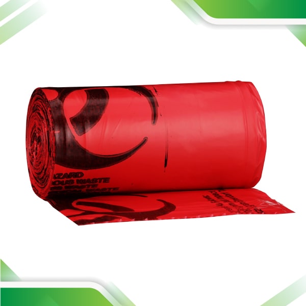 Vibrant and compostable red rolls, offering an eco-conscious choice for various applications.