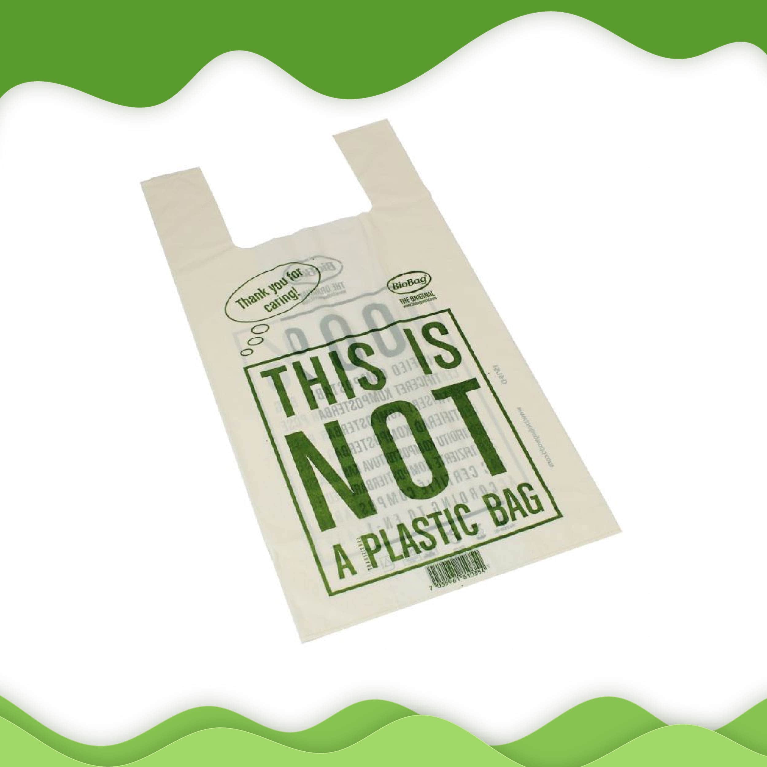 Stylish and sustainable Oxo biodegradable U-cut printed bags, perfect for eco-conscious consumers.